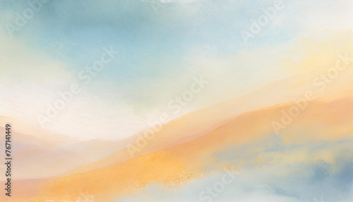 pastel blue and orange watercolor abstract background