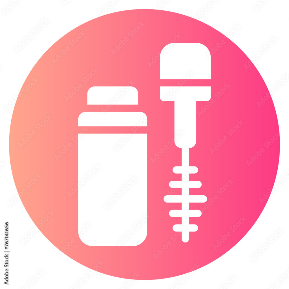 Eyelash mascara gradient icon Eyelash mascara gradient icon