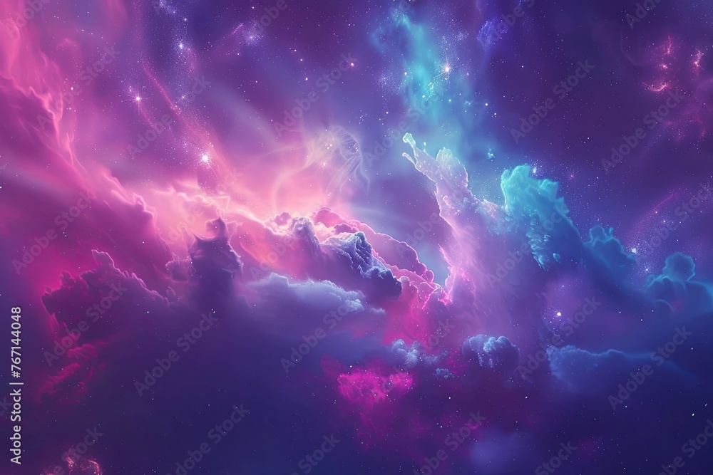Fototapeta premium amazing nebula in deep space with stars