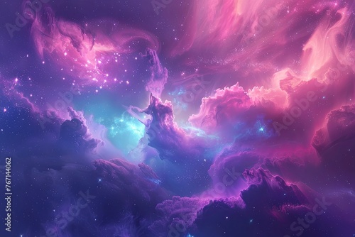 amazing nebula in deep space with stars © K'kriang Krai