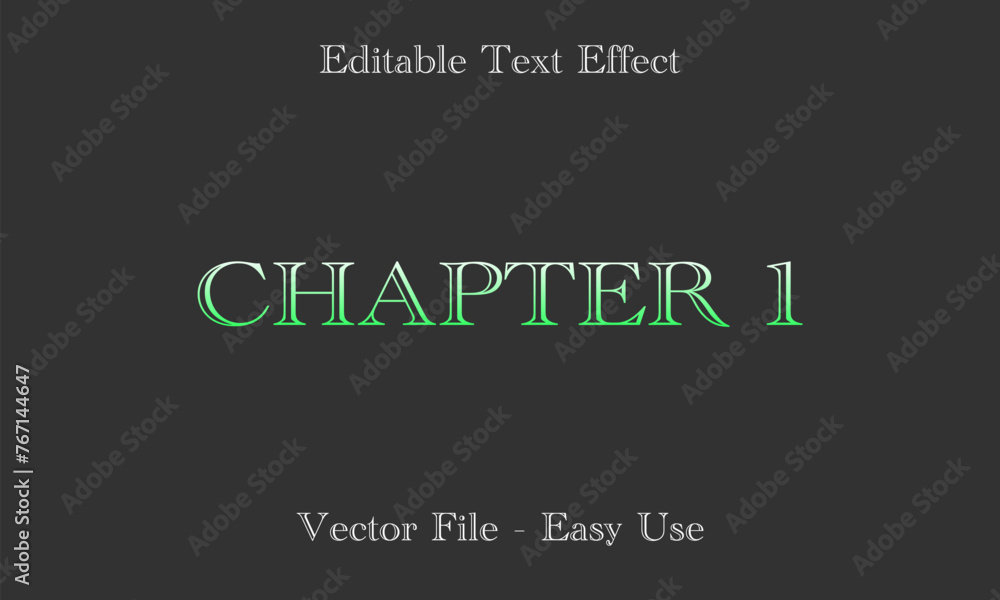 Editable Text Effect Gradient Style. Editable Font Vector
