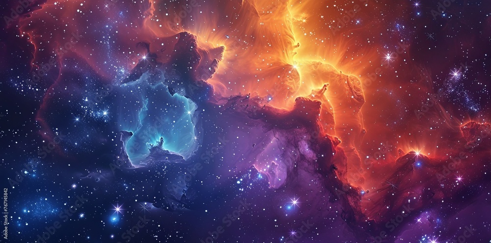 Fototapeta premium amazing nebula cloud, cosmic background