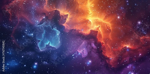 amazing nebula cloud, cosmic background