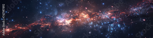 Stunning cosmic nebula panorama view