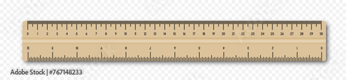 Ruler mockup. Cm and inch measuring scale. 30 cm and 12 inch. Vector EPS 10