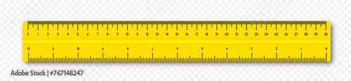 Ruler mockup. Cm and inch measuring scale. 30 cm and 12 inch. Vector EPS 10