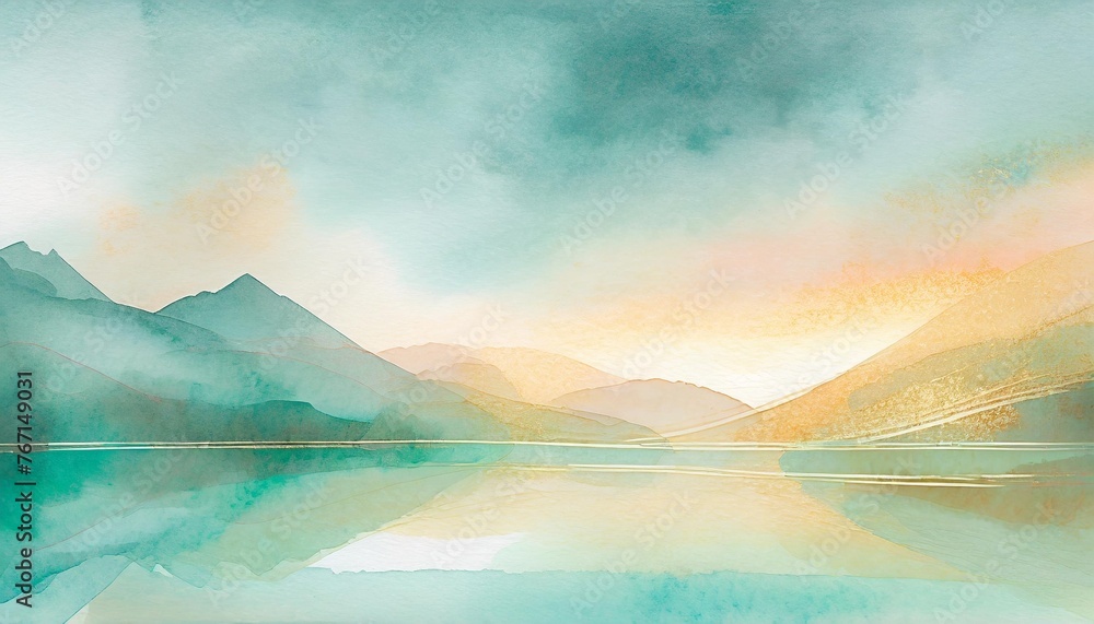 teal abstract watercolor background