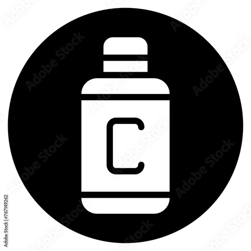 Vitamin c glyph icon