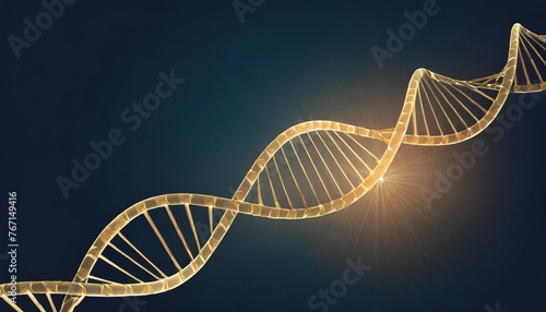 dna molecule isolated on a dark blue background