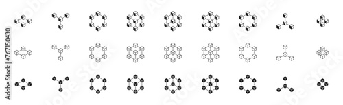 Blockchain icon set. Vector EPS 10