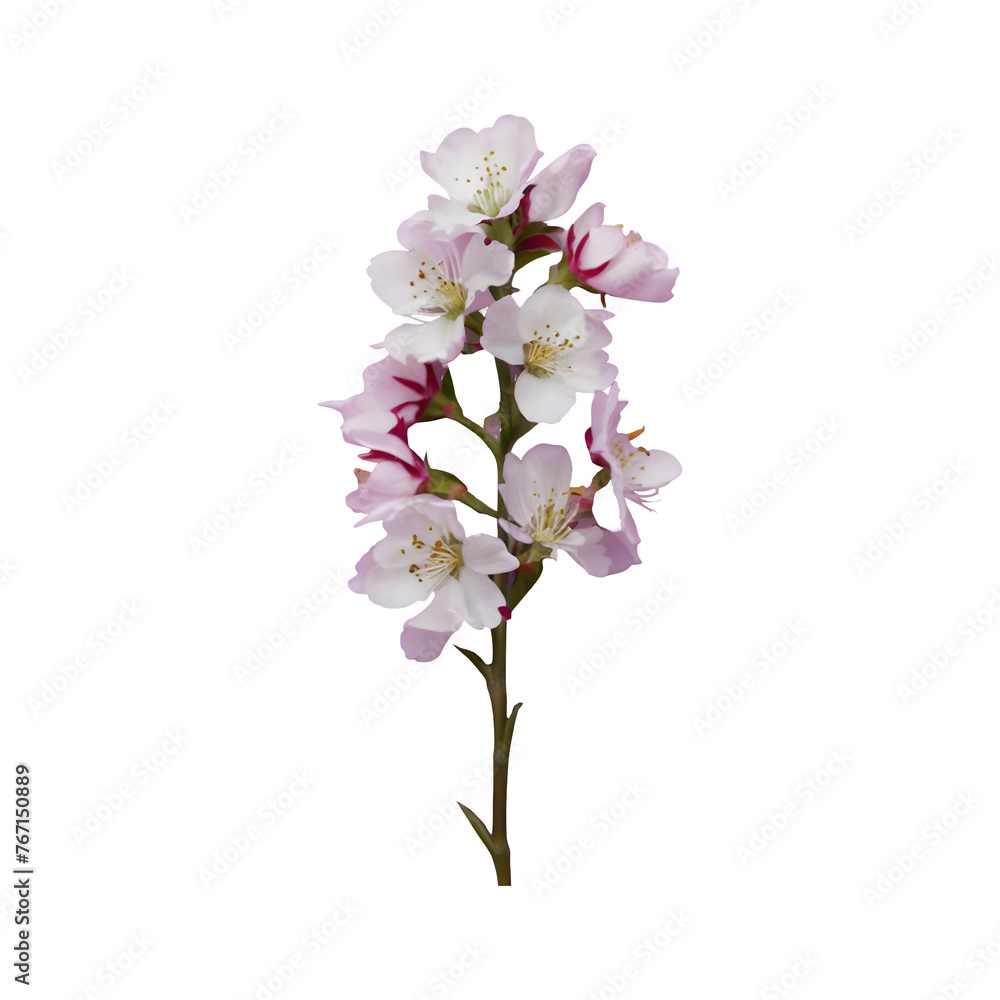 Cherry blossom flower png isolated on transparent background