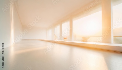 abstract light blurred interior background with minimalism like copy space human enhanced