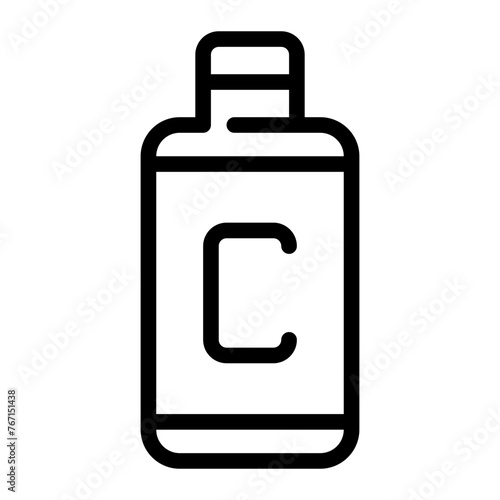 Vitamin c line icon