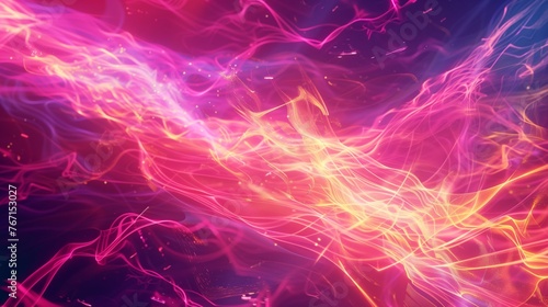 /imagine prompt: Abstract background, chaotic, energetic, neon pink background  © Nica
