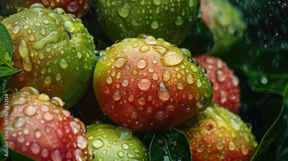 Fresh Dewy Fruits Macro Shot Fresh Dewy Fruits Macro Shot