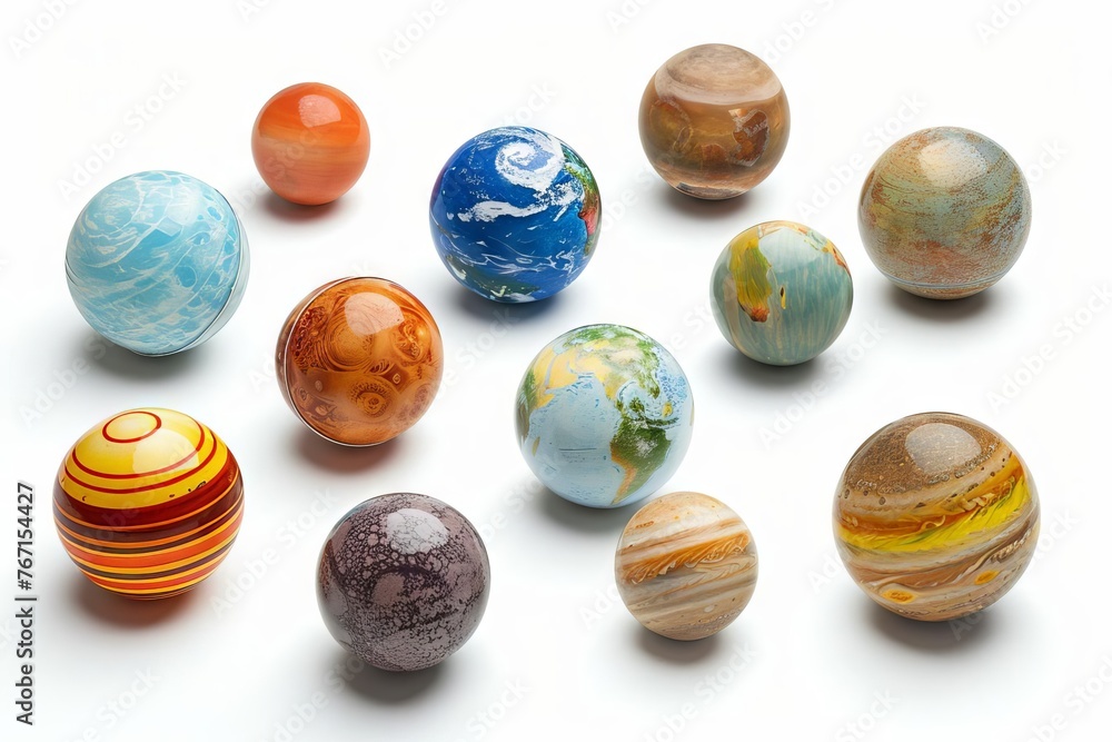 Planets of the solar system isolated on white, celestial bodies collection Planets of the solar system isolated on white, celestial bodies collection
