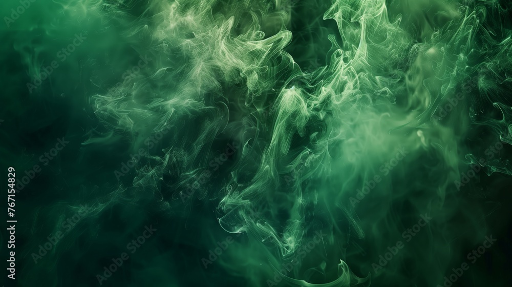Abstract background, organic, flowing, deep forest green background  - obrazy, fototapety, plakaty 