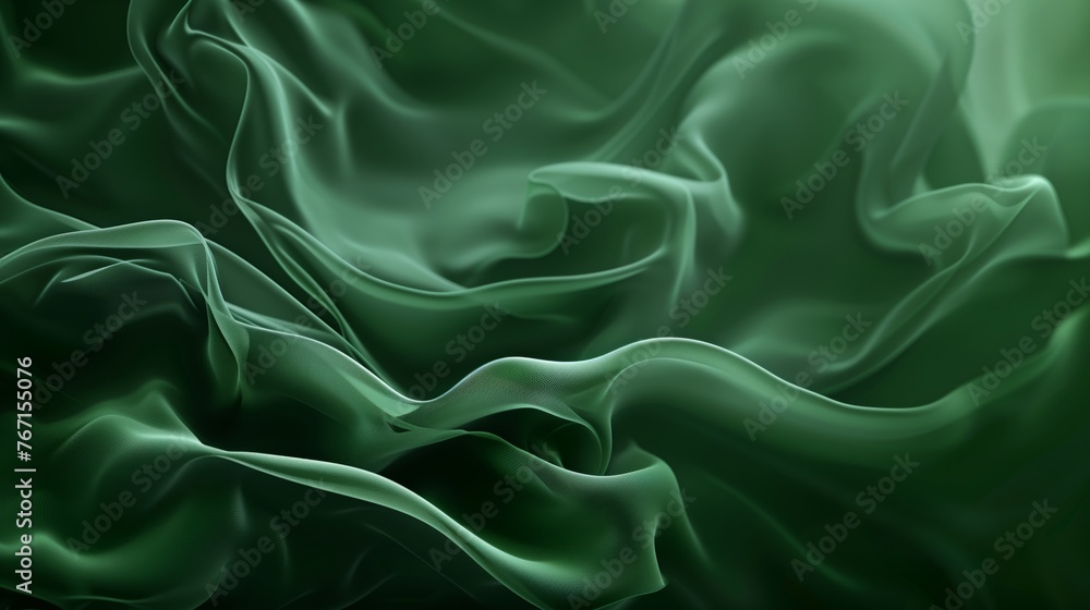 Obraz premium Abstract background, organic, flowing, deep forest green background