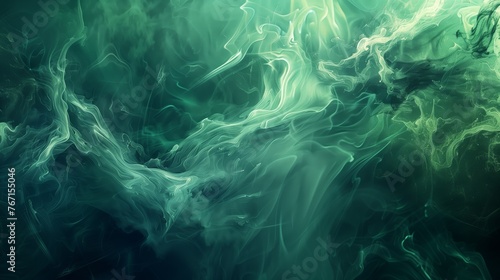 Abstract background, organic, flowing, deep forest green background