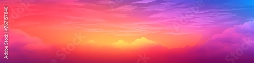 A vibrant sunset gradient background, transitioning from warm blue to deep purples, providing a dynamic backdrop for graphic resources.