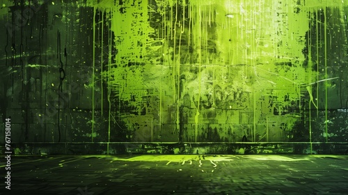 /imagine prompt: Abstract background, urban, graffiti, neon green background 