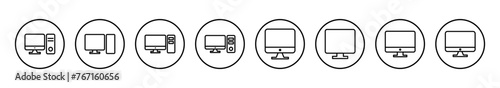 Computer icon vector illustration. computer monitor sign and symbol