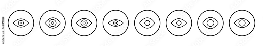 Eye icon vector illustration. Eye sign and symbol. Look and Vision icon. Eye icon vector illustration. Eye sign and symbol. Look and Vision icon.