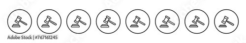 Gavel icon vector illustration. judge gavel sign and symbol. law icon. auction hammer