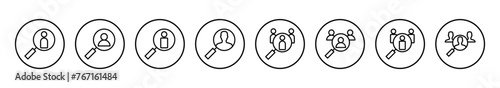 Hiring icon vector illustration. Search job vacancy sign and symbol. Human resources concept. Recruitment