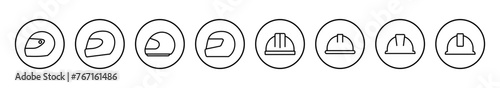Helmet icon vector illustration. Motorcycle helmet sign and symbol. Construction helmet icon. Safety helmet