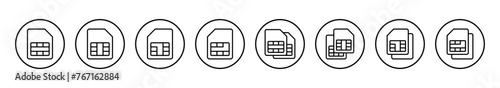 Sim card icon vector illustration. dual sim card sign and symbol