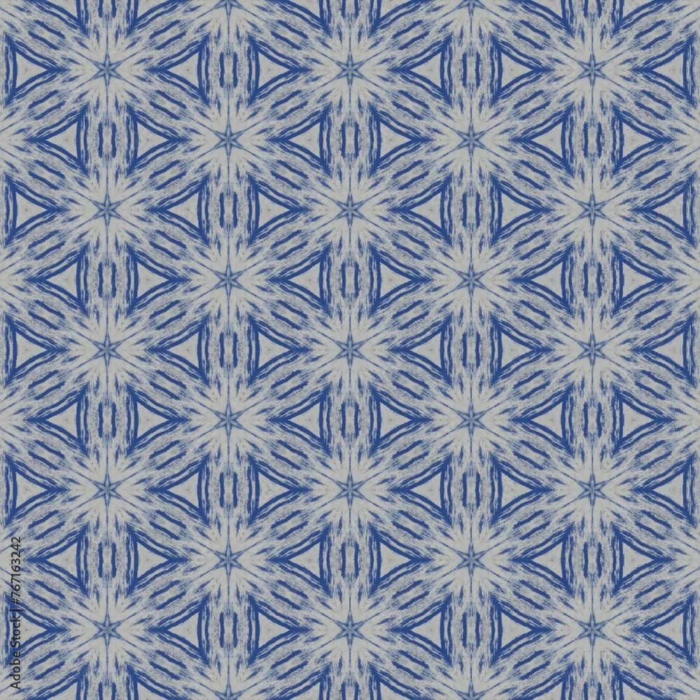 Beautiful patterned wallpaper or background. Gray-blue tone flower mesh pattern for curtains Silk patterned tiles and others