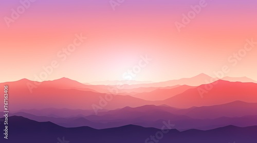 Visualize an energetic sunrise gradient background filled with vigor, as fiery pinks give way to tranquil purples, setting the stage for graphic design exploration. © Kanwal