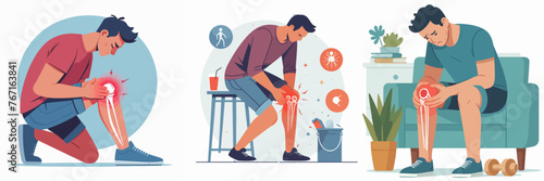 set Arthritis concept illustration