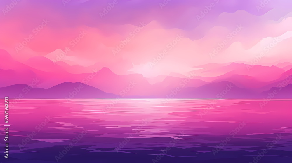 Visualize an energetic sunrise gradient background filled with vigor, as fiery pinks give way to tranquil purples, setting the stage for graphic design exploration.