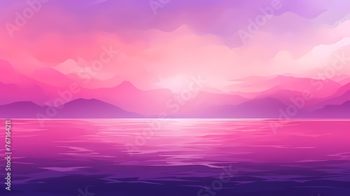 Visualize an energetic sunrise gradient background filled with vigor  as fiery pinks give way to tranquil purples  setting the stage for graphic design exploration.
