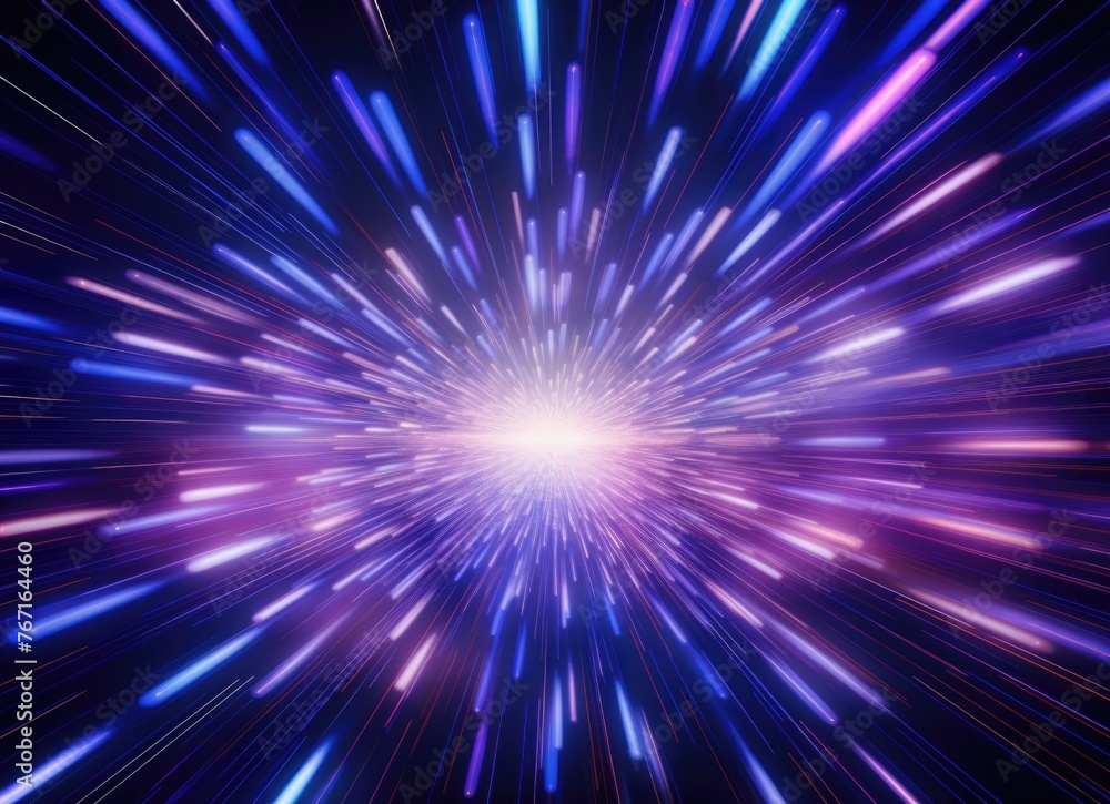 Abstract light speed hyperdrive visualization