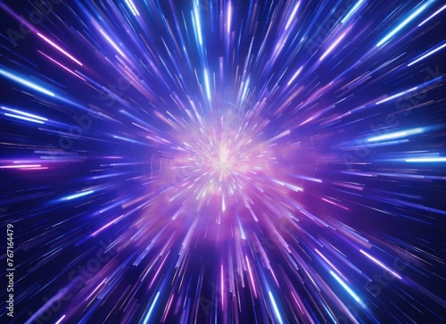 Abstract Light Speed Hyperdrive Visualization