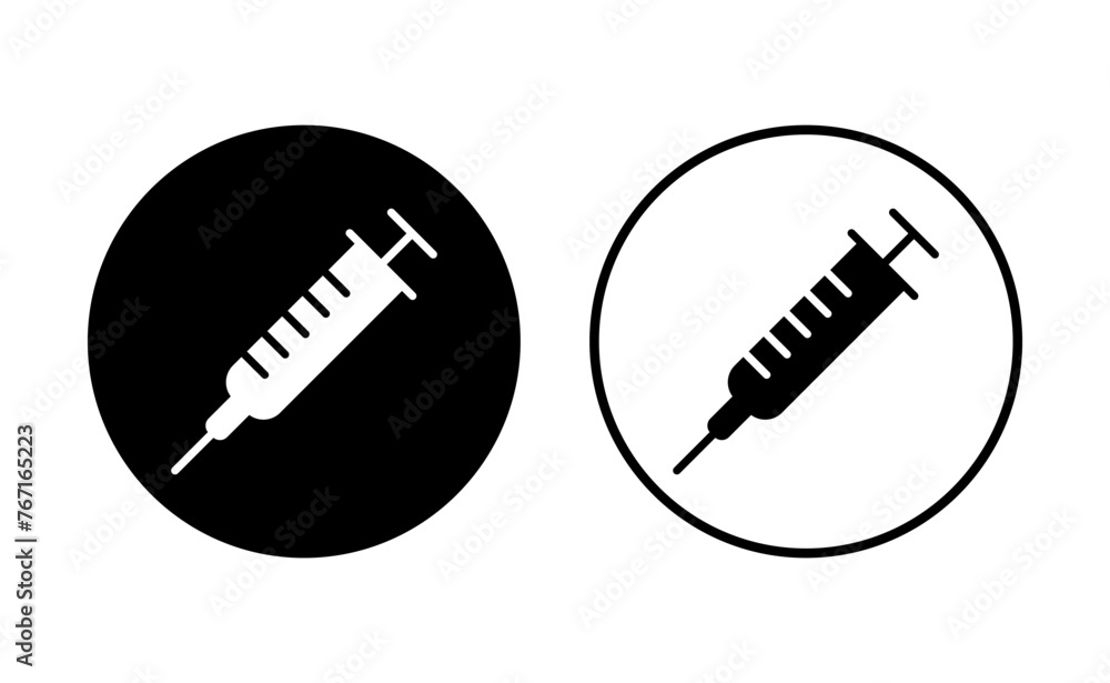 Syringe icon set. injection icon vector. Syringe icon set. injection icon vector.