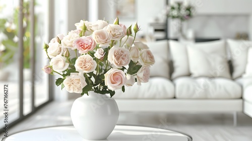 花瓶に飾られたバラ