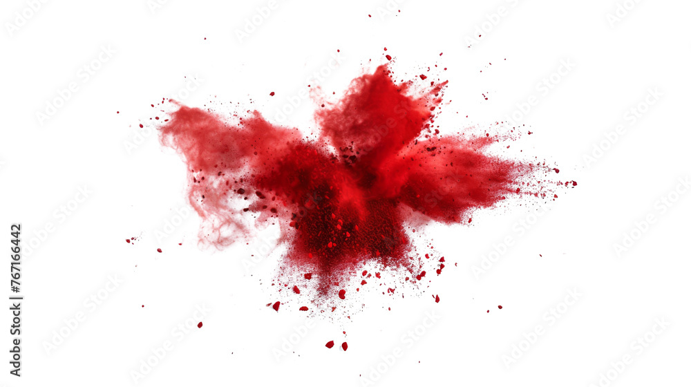 Red splattered ink