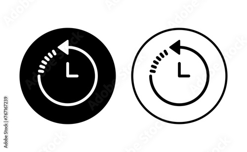History icon set. recent event history