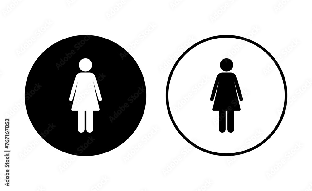 Female icon set. woman icon vector Female icon set. woman icon vector