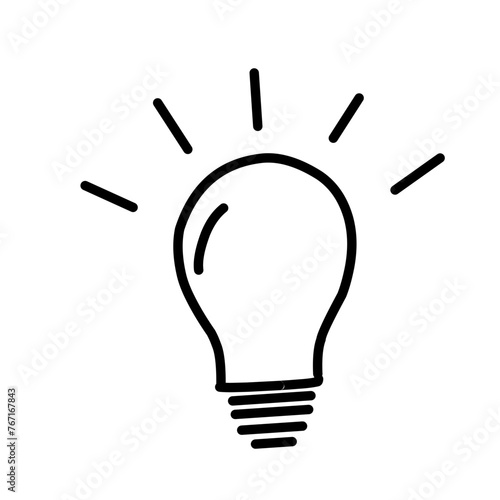 Light Bulb line icon vector