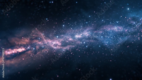Deep space vista with a stunning galaxy backdrop stretching across the cosmos.