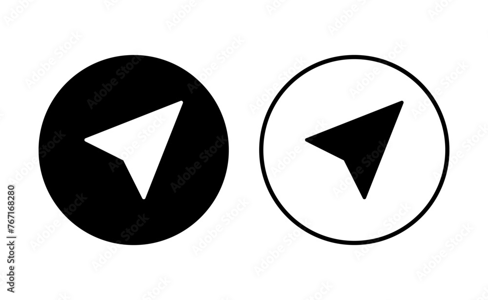 Compass icon set. arrow compass icon vector Compass icon set. arrow compass icon vector