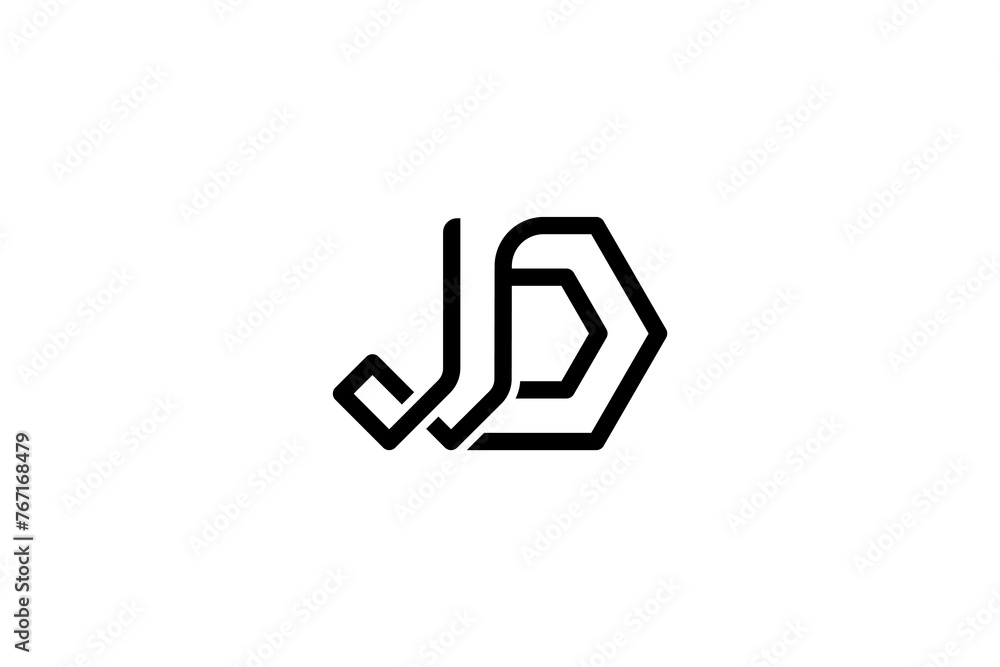 Letter DJ or JD logo Design Vector Letter DJ or JD logo Design Vector