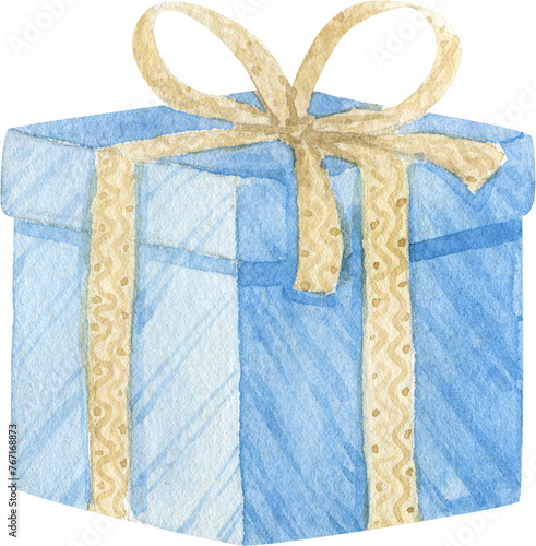 Hand Drawn Watercolor Gift Box