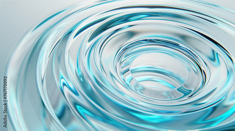 3D render of swirling glass in white and blue colors with a blurry background in the hyperrealistic style of product photography 3D render of swirling glass in white and blue colors with a blurry background in the hyperrealistic style of product photography
