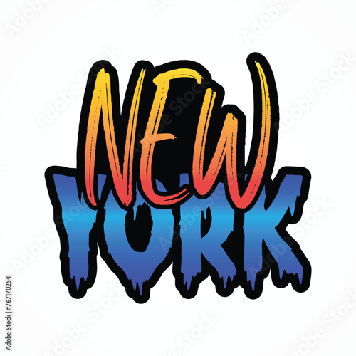 New york city, graffiti lettering design.
